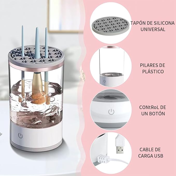 Limpiador Automático De Brochas Maquillaje
